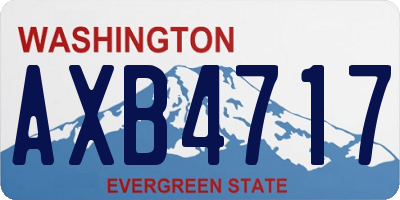 WA license plate AXB4717