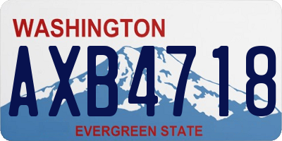 WA license plate AXB4718