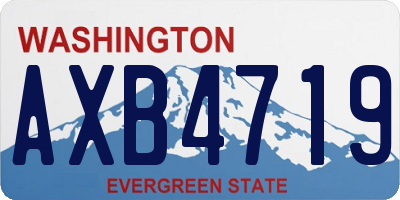 WA license plate AXB4719