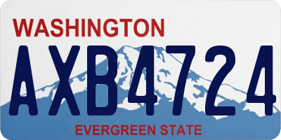 WA license plate AXB4724