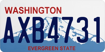 WA license plate AXB4731