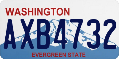 WA license plate AXB4732