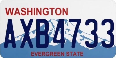 WA license plate AXB4733