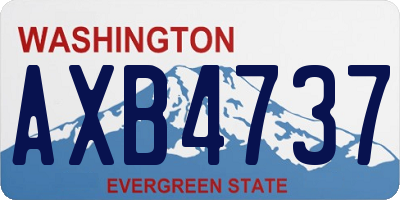 WA license plate AXB4737
