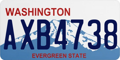 WA license plate AXB4738