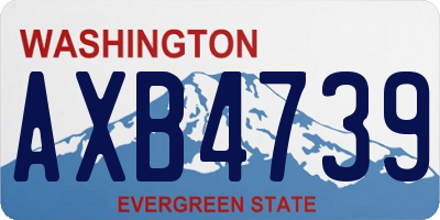 WA license plate AXB4739