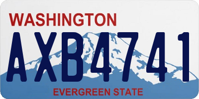 WA license plate AXB4741