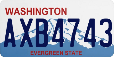 WA license plate AXB4743