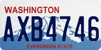 WA license plate AXB4746
