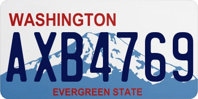 WA license plate AXB4769