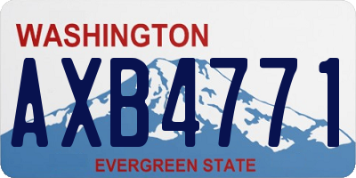 WA license plate AXB4771