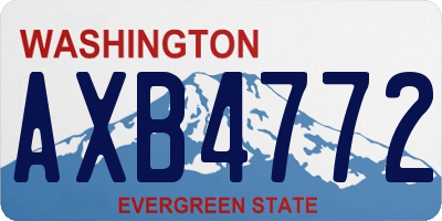 WA license plate AXB4772