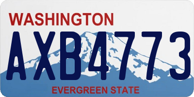 WA license plate AXB4773