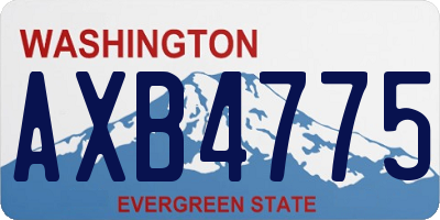 WA license plate AXB4775