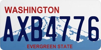 WA license plate AXB4776
