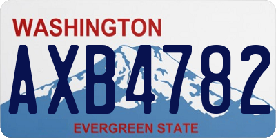 WA license plate AXB4782