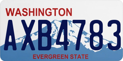 WA license plate AXB4783