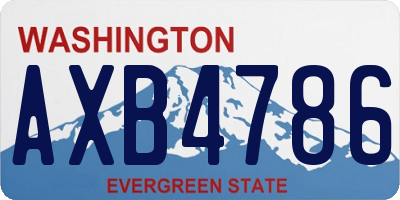 WA license plate AXB4786