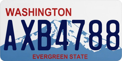WA license plate AXB4788