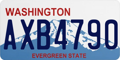 WA license plate AXB4790