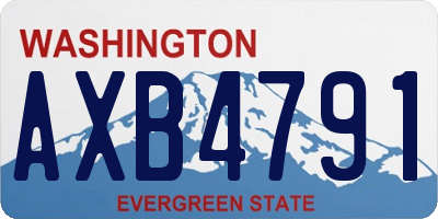 WA license plate AXB4791