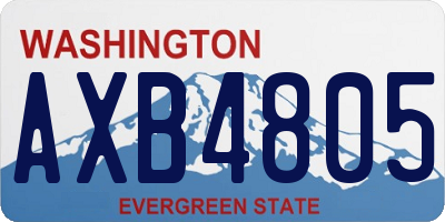 WA license plate AXB4805