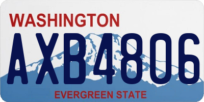 WA license plate AXB4806
