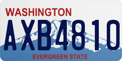 WA license plate AXB4810