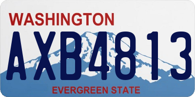WA license plate AXB4813