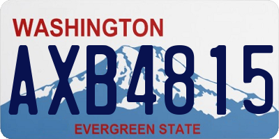 WA license plate AXB4815