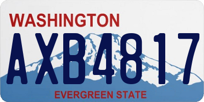 WA license plate AXB4817