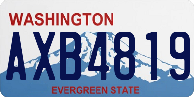 WA license plate AXB4819