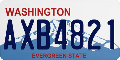 WA license plate AXB4821