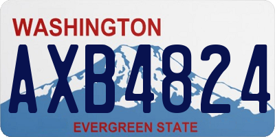 WA license plate AXB4824