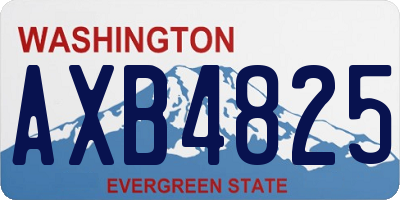 WA license plate AXB4825