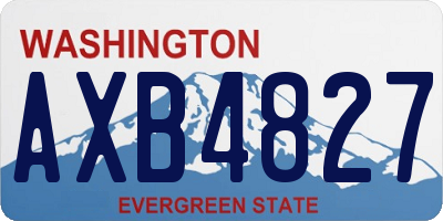 WA license plate AXB4827