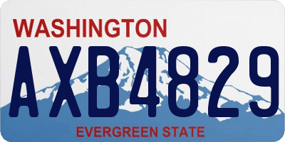 WA license plate AXB4829