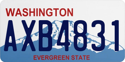 WA license plate AXB4831