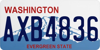 WA license plate AXB4836