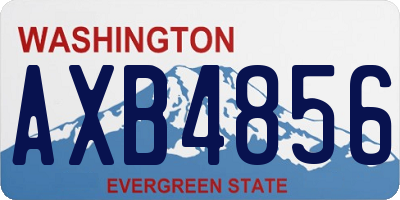 WA license plate AXB4856