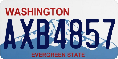 WA license plate AXB4857