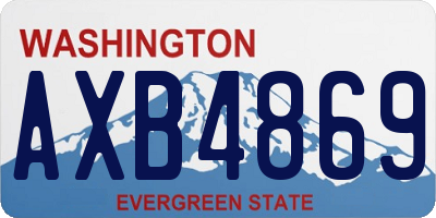 WA license plate AXB4869
