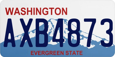 WA license plate AXB4873