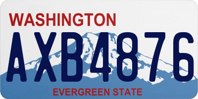 WA license plate AXB4876