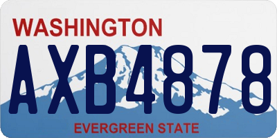 WA license plate AXB4878