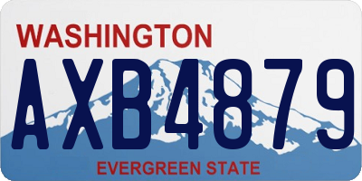 WA license plate AXB4879