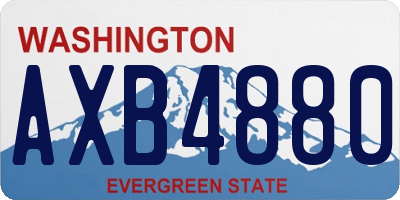 WA license plate AXB4880