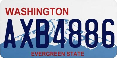WA license plate AXB4886