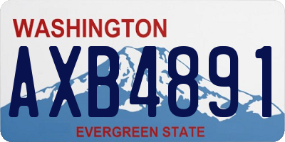 WA license plate AXB4891