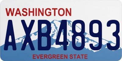 WA license plate AXB4893